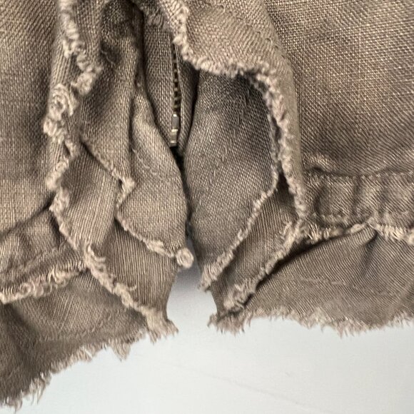 INC International Concepts Charcoal Gray Linen Jacket Size L Boho Lagenlook - Picture 4 of 7